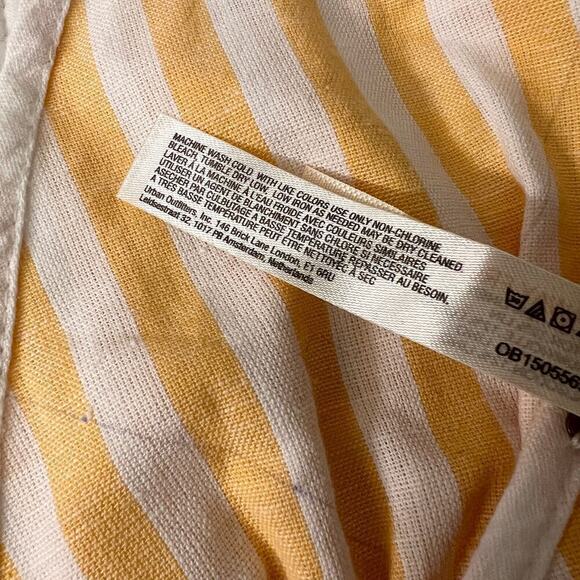 Free People Triangle Crop Bikini Top M L Linen Cotton Summer Shirt Festival Rave - Picture 10 of 10